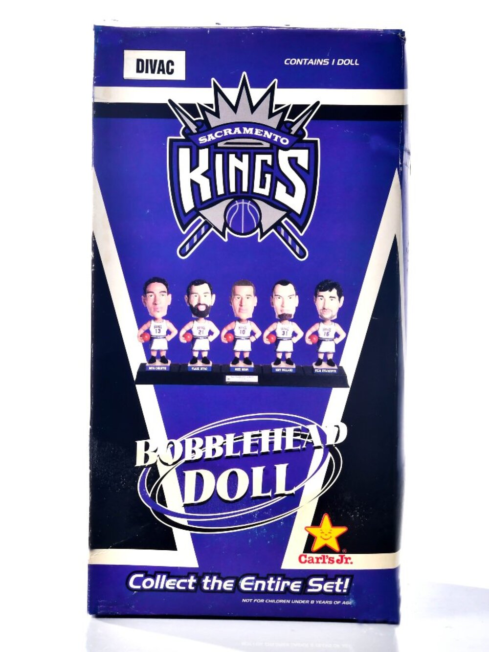Sacramento Kings Vlade Divac Bobblehead Doll Carl’s Jr NBA Collectible